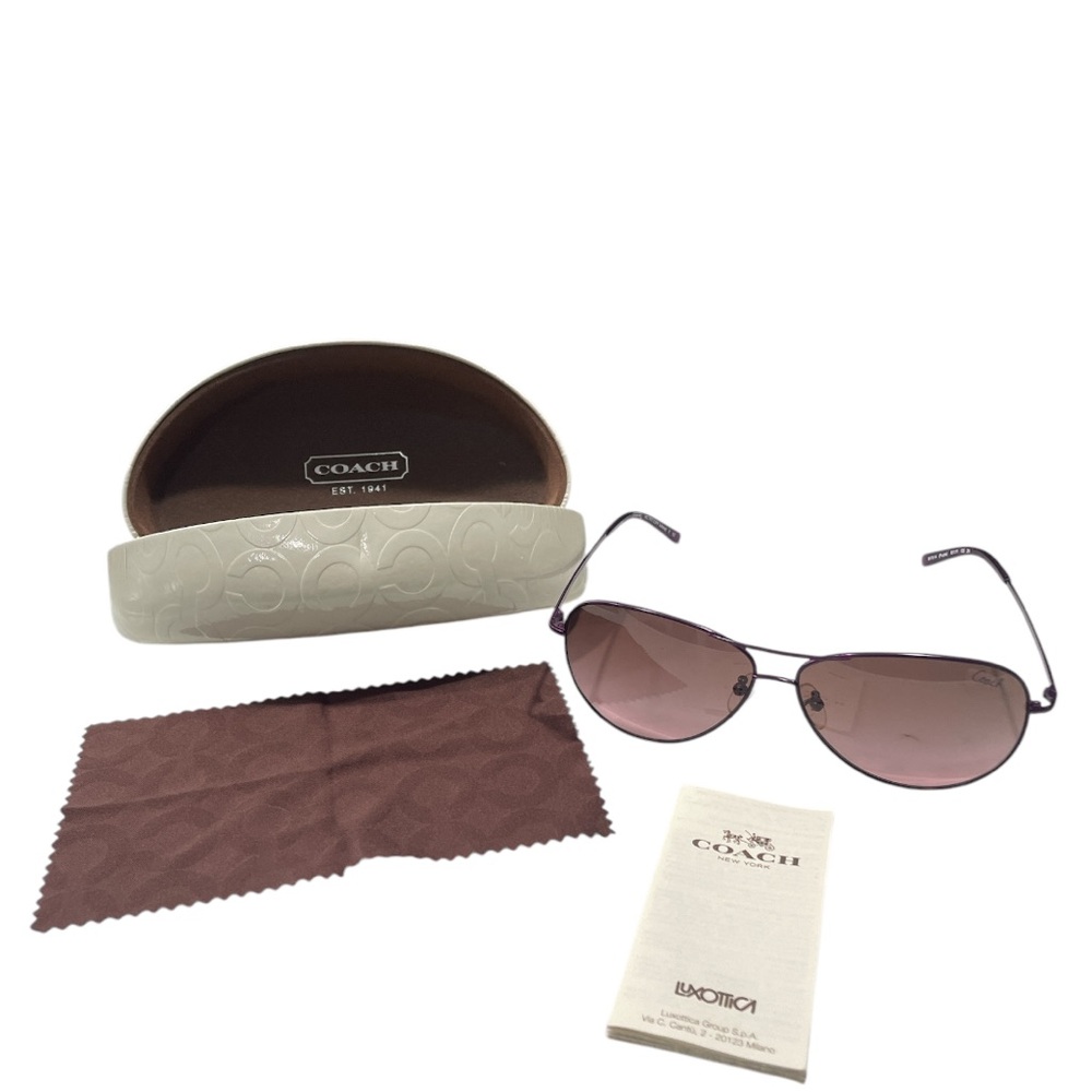 Coach Women's Aviator Sunglasses - Purple L911 Julianna